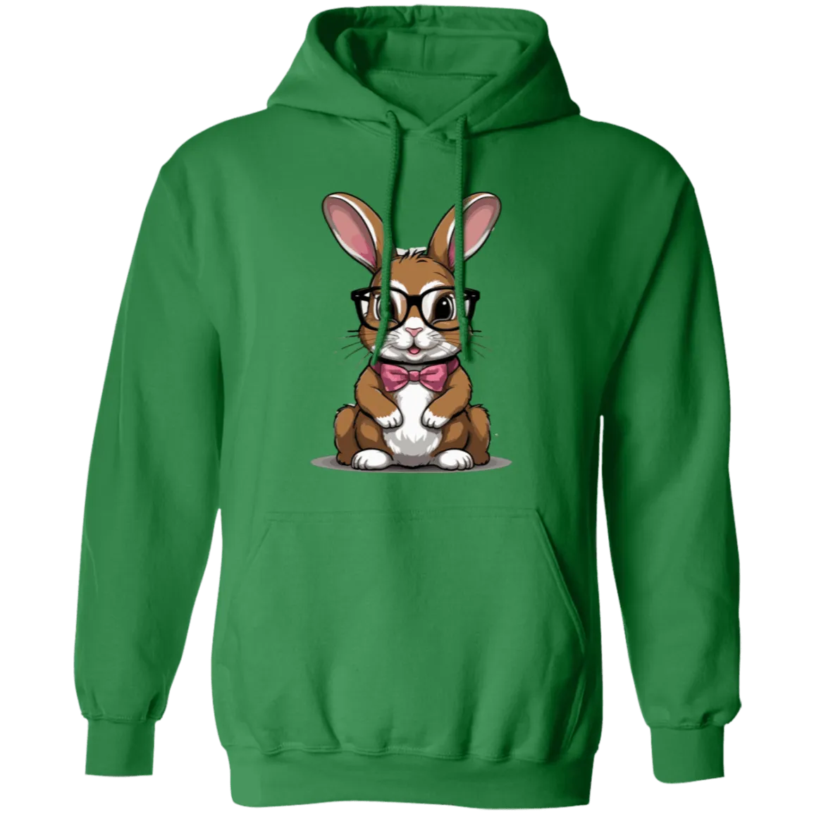 Rabbit with Glasses Pullover Hoodie