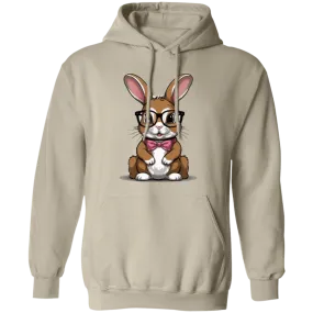 Rabbit with Glasses Pullover Hoodie