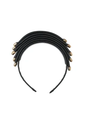 Rainbow Leather Headband - Black