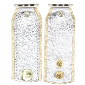 Ready to Ship - Classic Metallic Silver with Metallic Gold Watchband (M, All Watch Types)