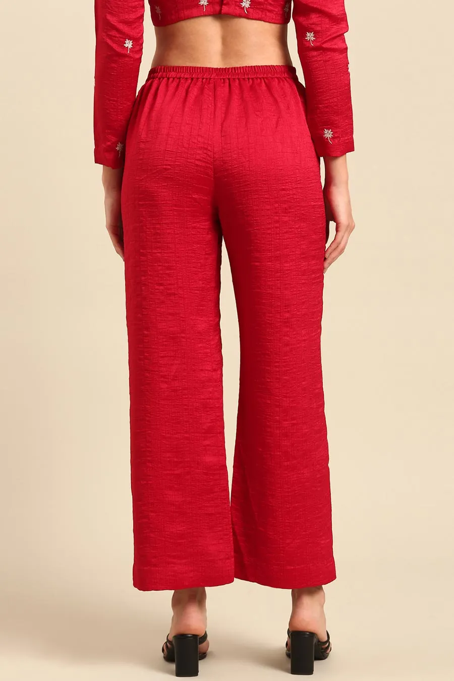 Red Flared Pants