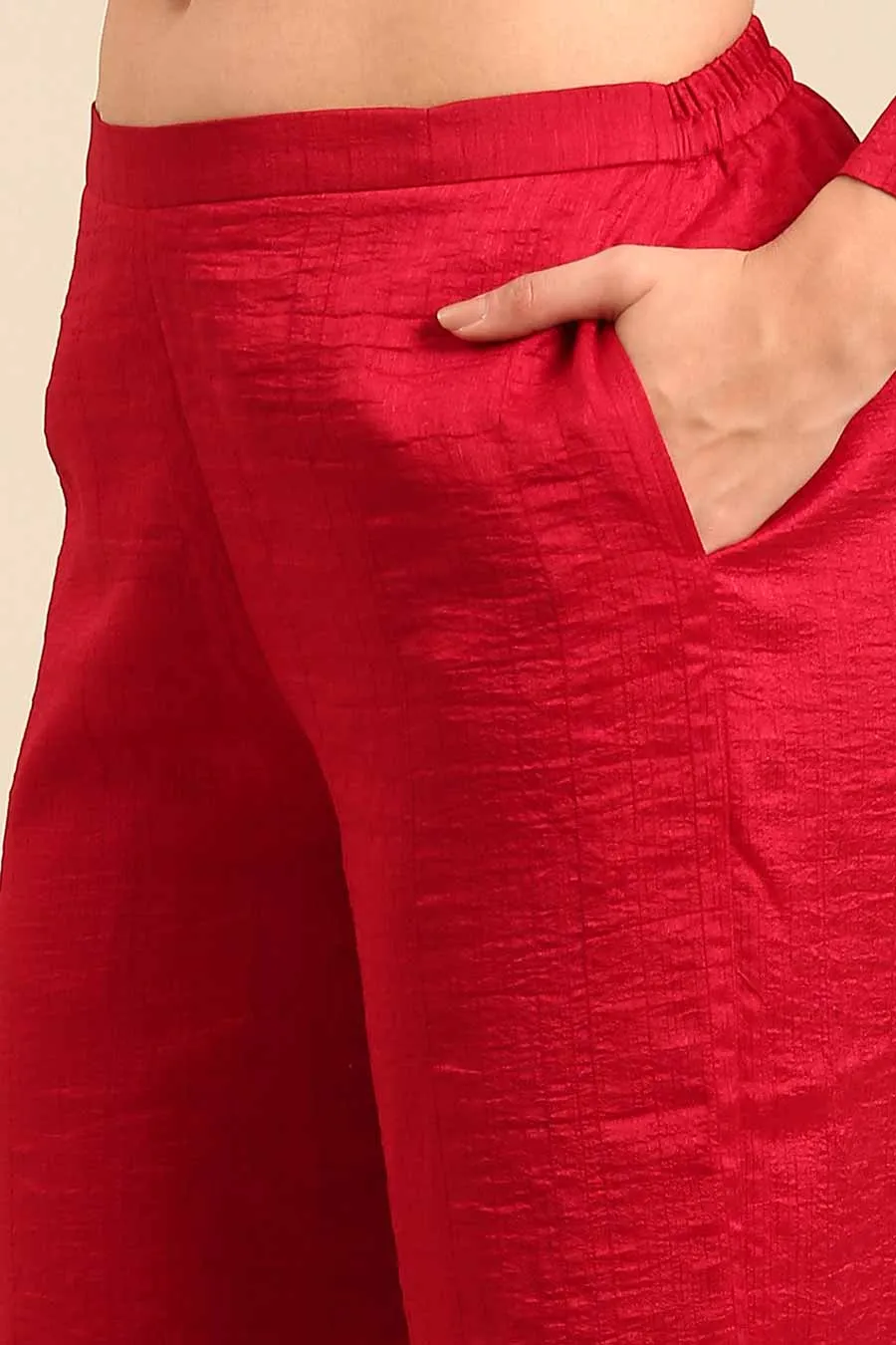 Red Flared Pants