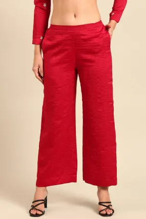 Red Flared Pants