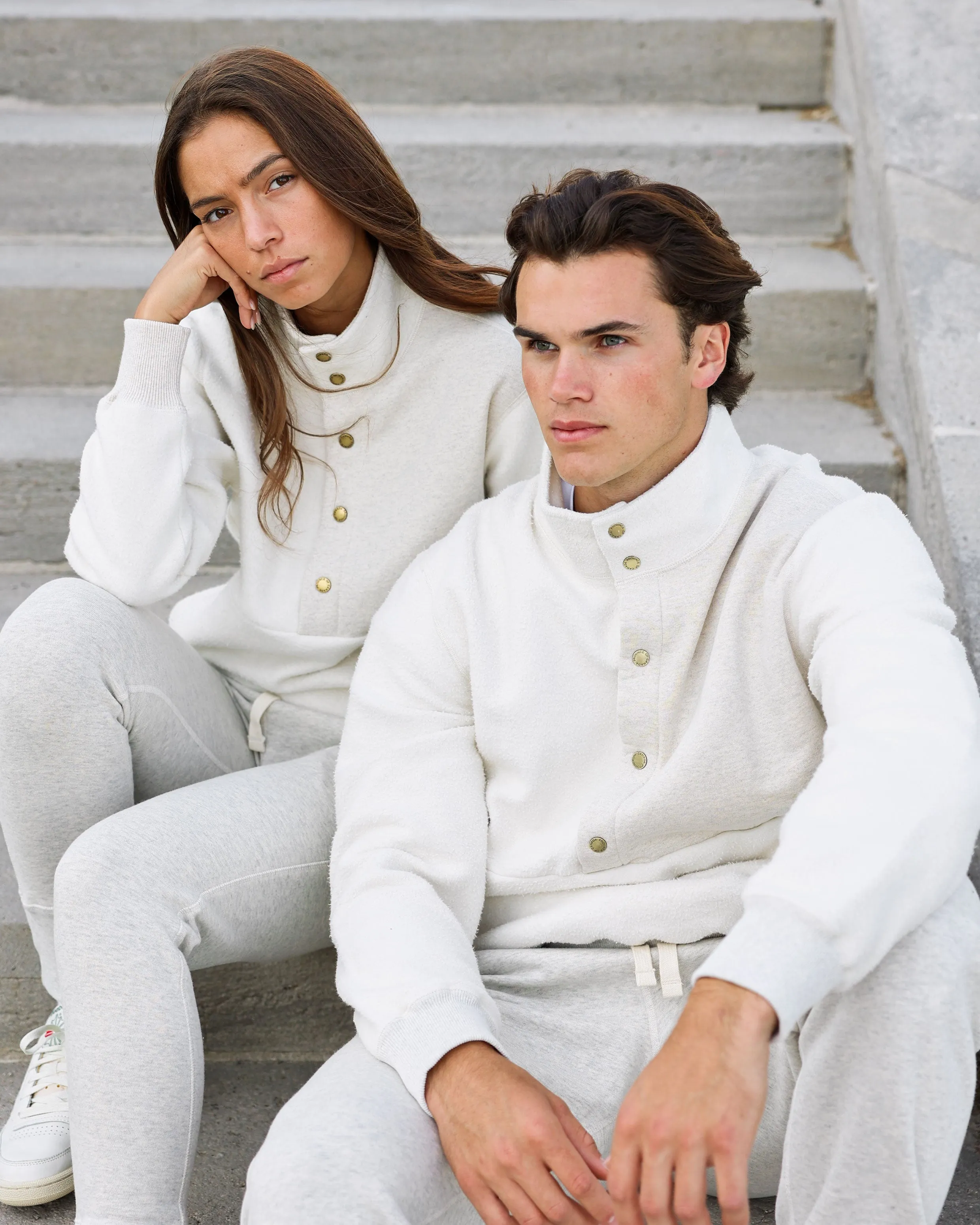 Reverse Fleece Pullover Eggshell - Unisex