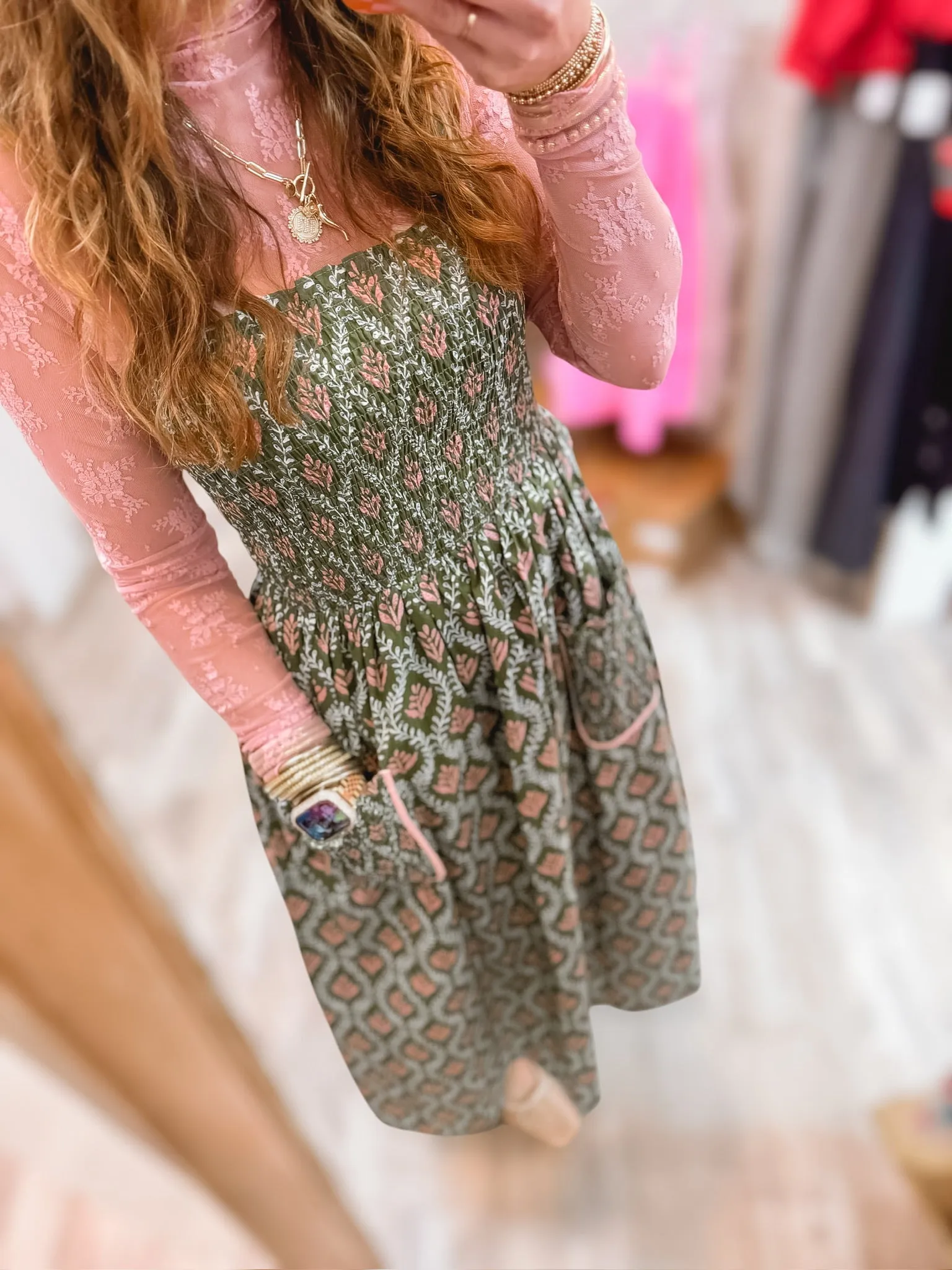 Rose Quartz Lace Long Sleeve