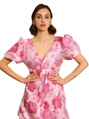 Roses Jacquard Mini Dress
