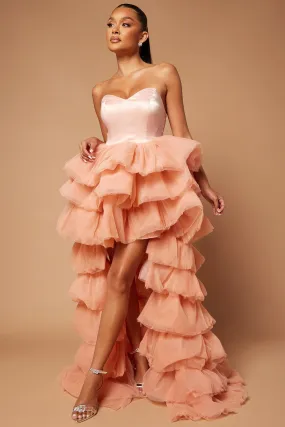 Satin Corset Tulle Gown