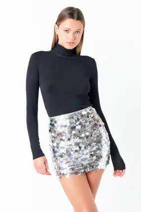 Sequin Mini Skirt