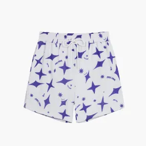 SHOOTING STARS DRIP MESH SHORTS PURPLE/WHITE