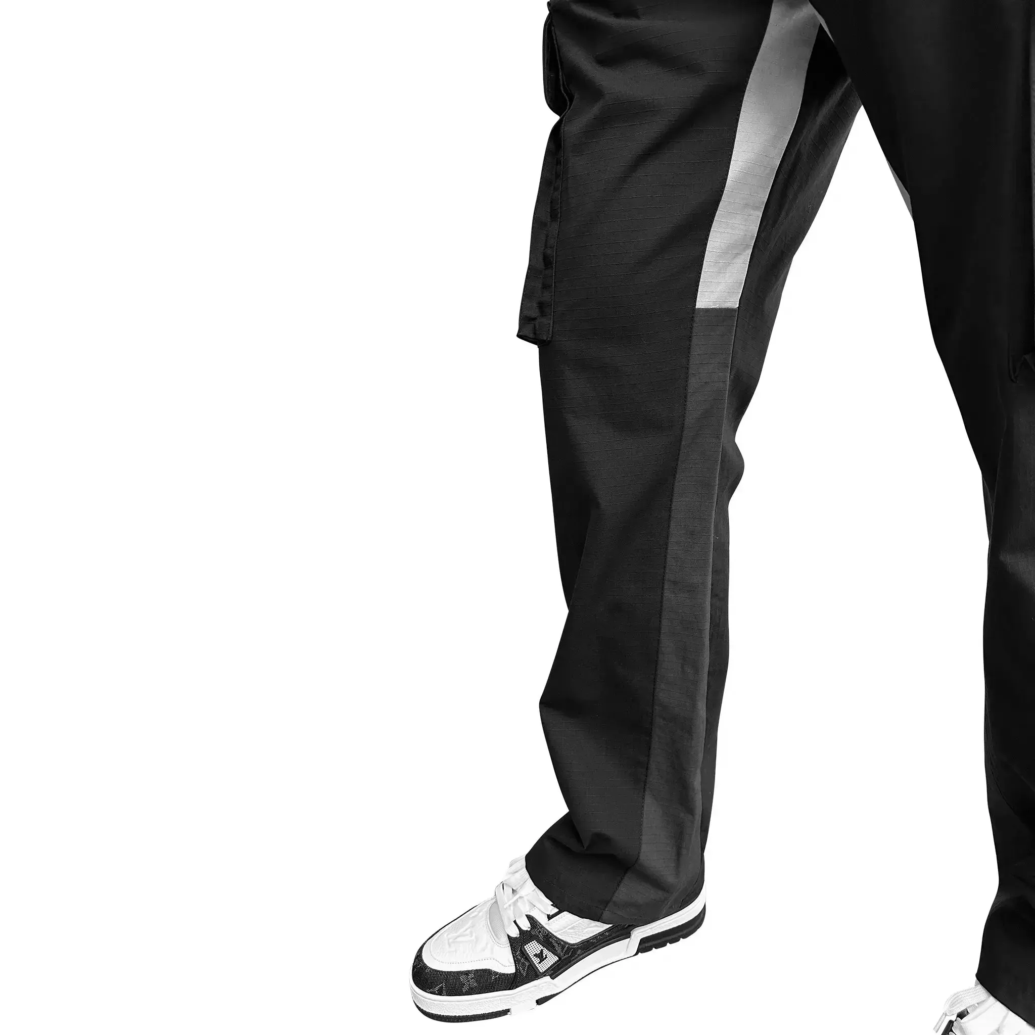 SIARR Flared Black Cargo Pants