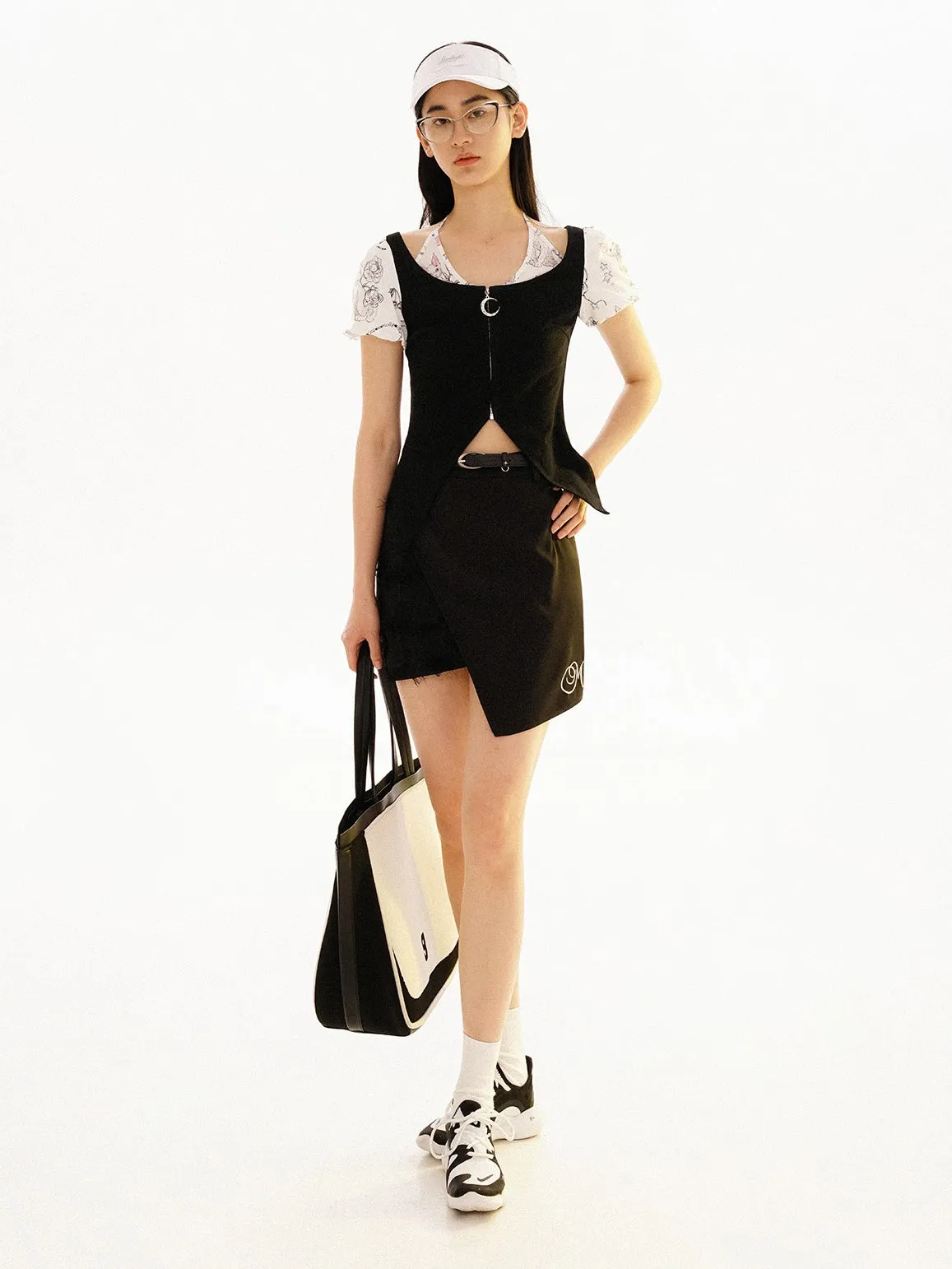 Simple Splicing Asymmetric A-line Skirt