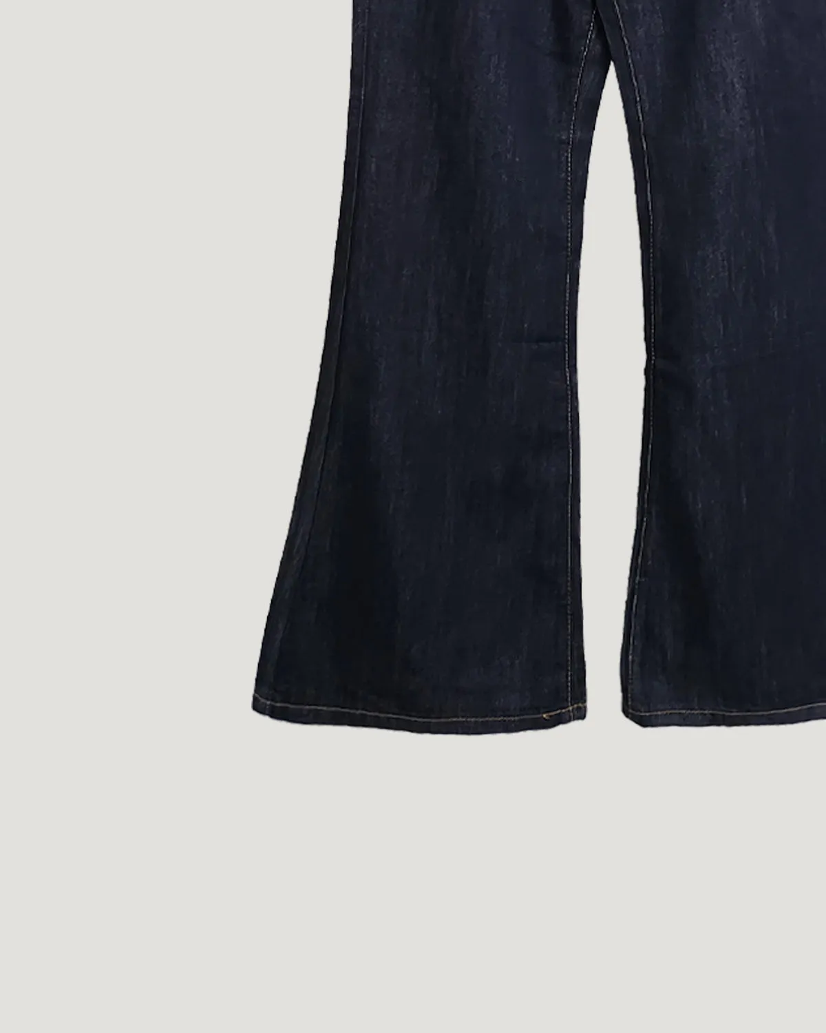 skirt layered like wide denim pants