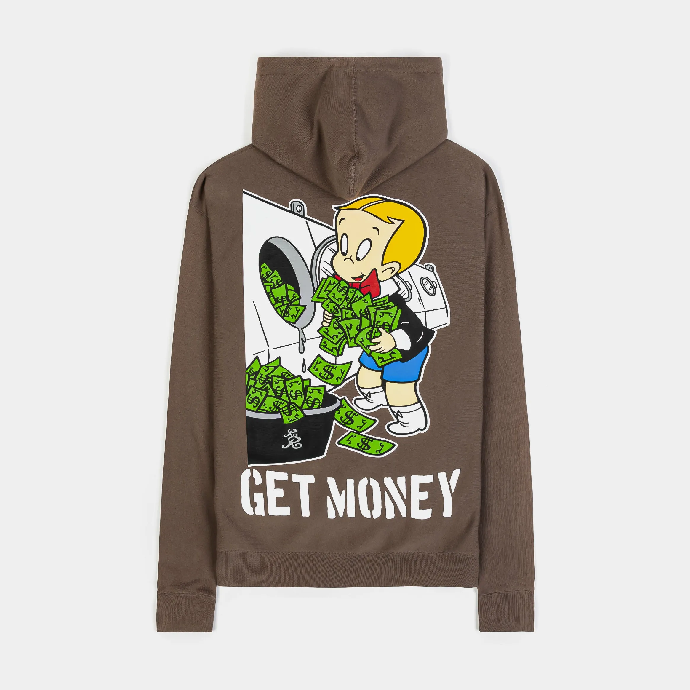 SP x Richie Rich Clean Money Pullover Mens Hoodie (Brown/White)