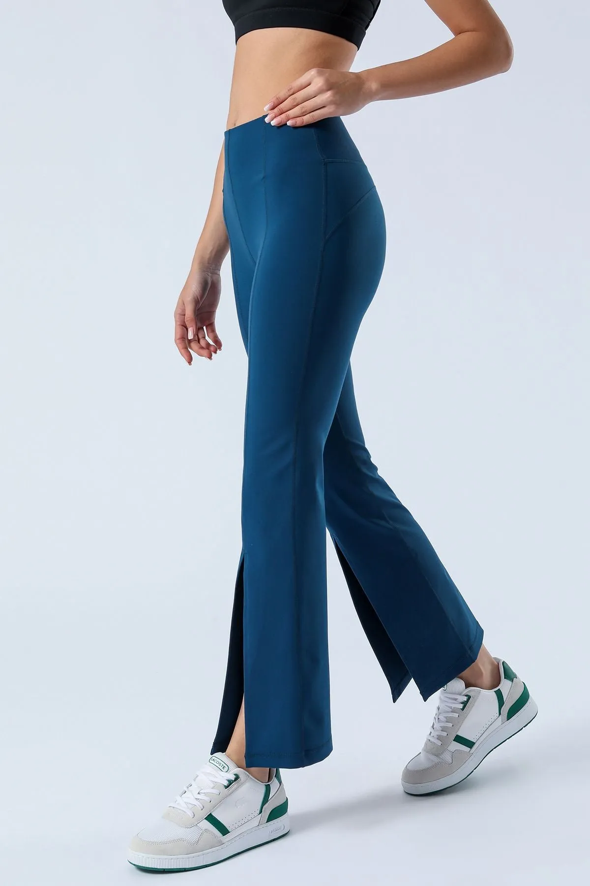 Split-Hem Flared Pants
