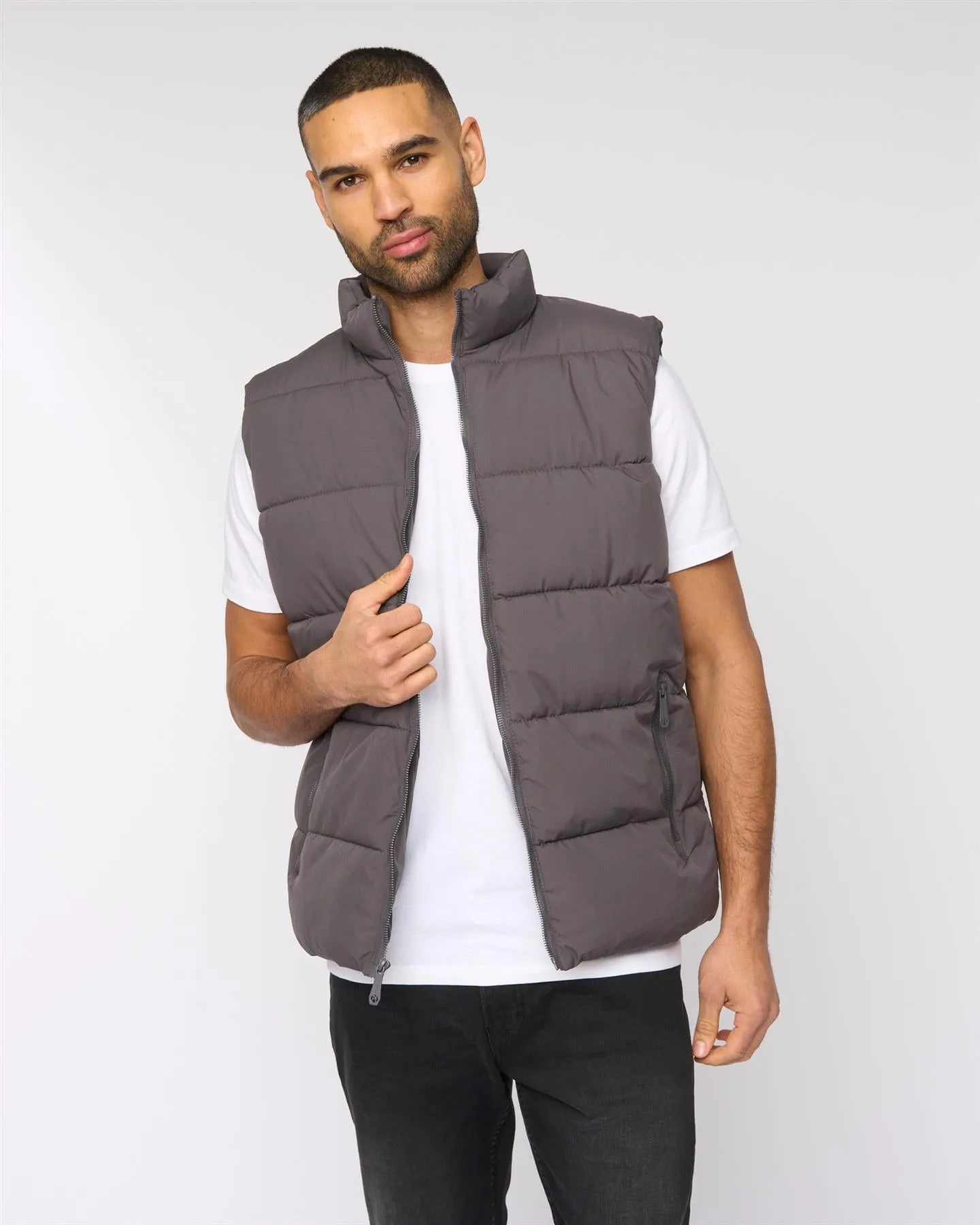 Stanten Puffer Gilet Dark Grey