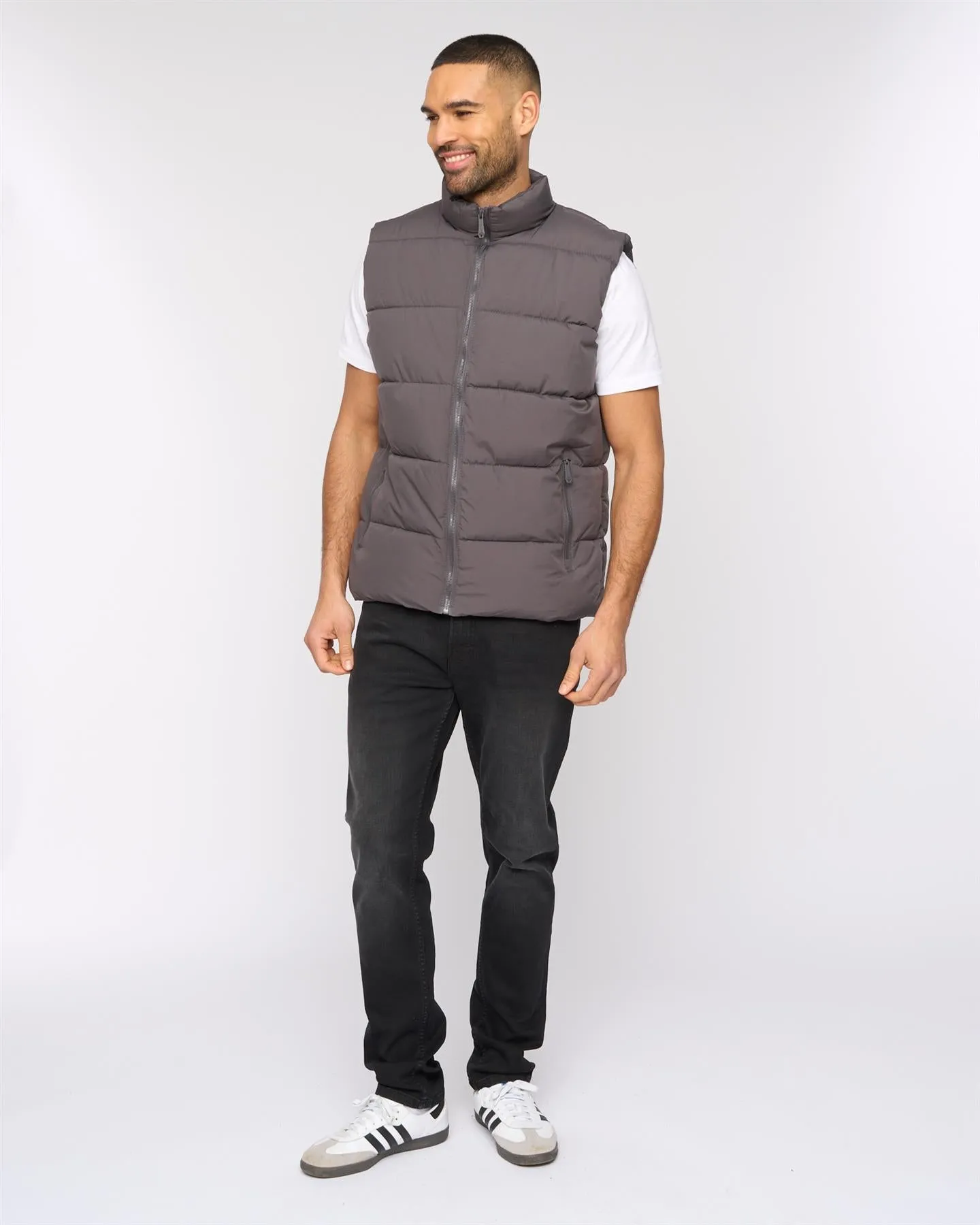 Stanten Puffer Gilet Dark Grey