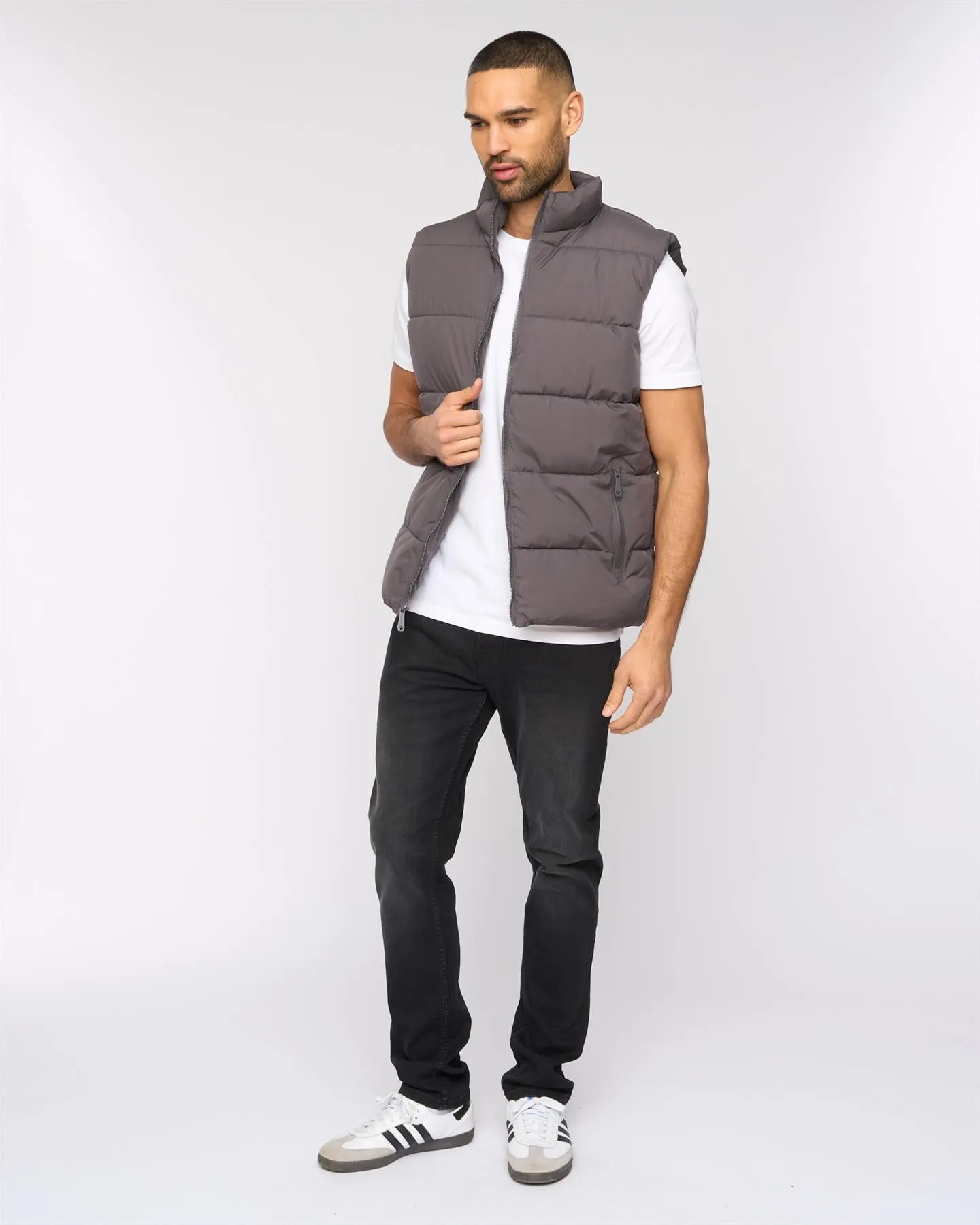 Stanten Puffer Gilet Dark Grey