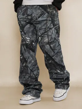 SUMWON Loose Fit All Over Printed Cargo Pant