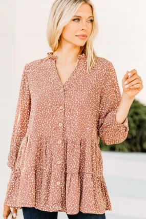 Support You Cocoa Brown Leopard Tunic