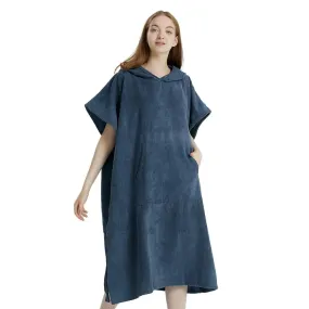 Surf Poncho Quick-Dry Microfiber Beach Robe Hooded Changing Poncho Beach Towel