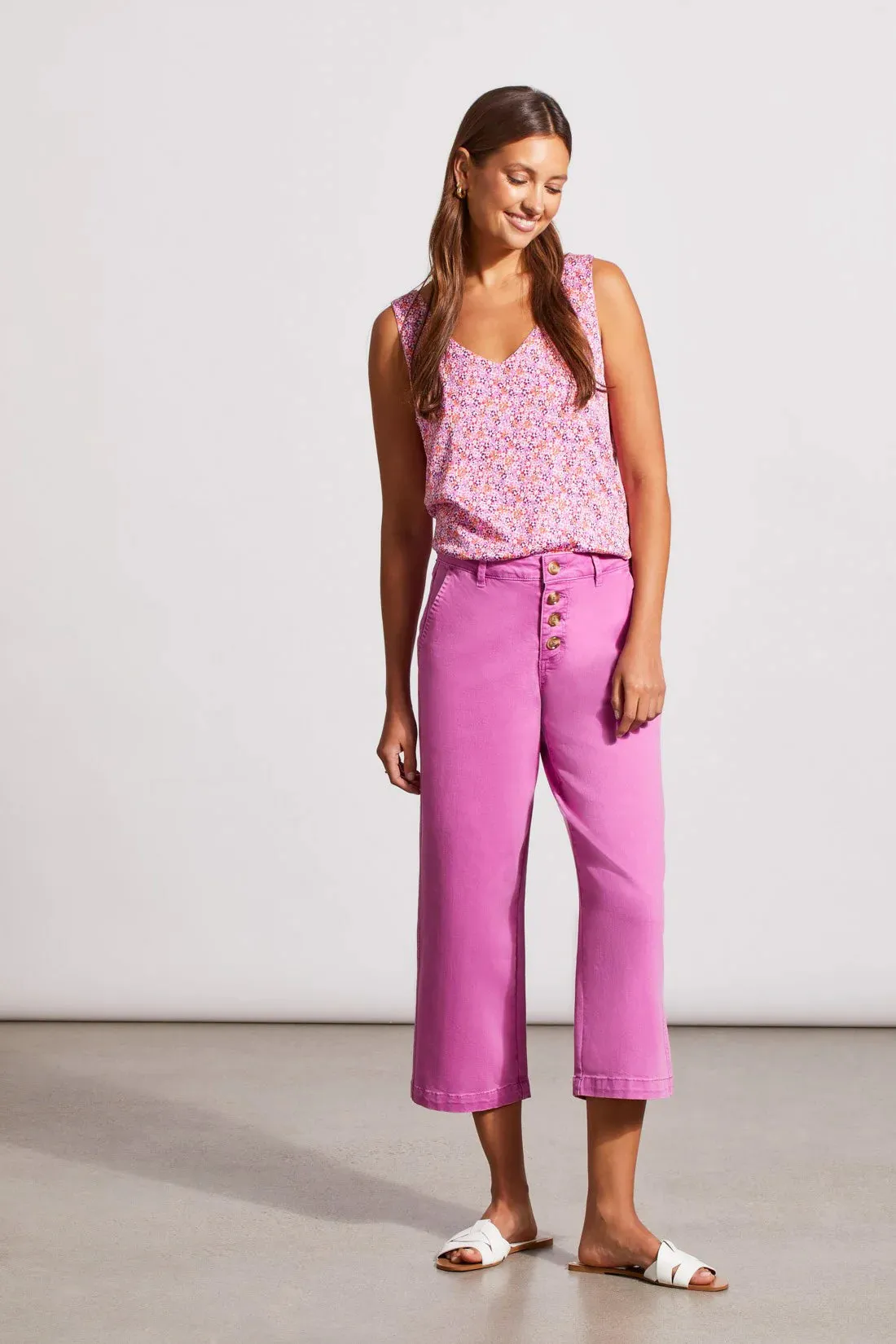 Tribal 53650 Aubrey Button Fly Wide Let Jeans