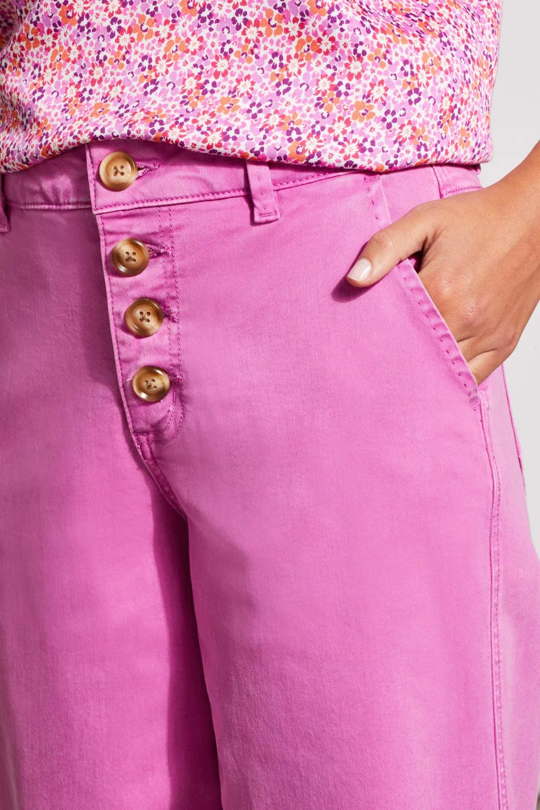 Tribal 53650 Aubrey Button Fly Wide Let Jeans