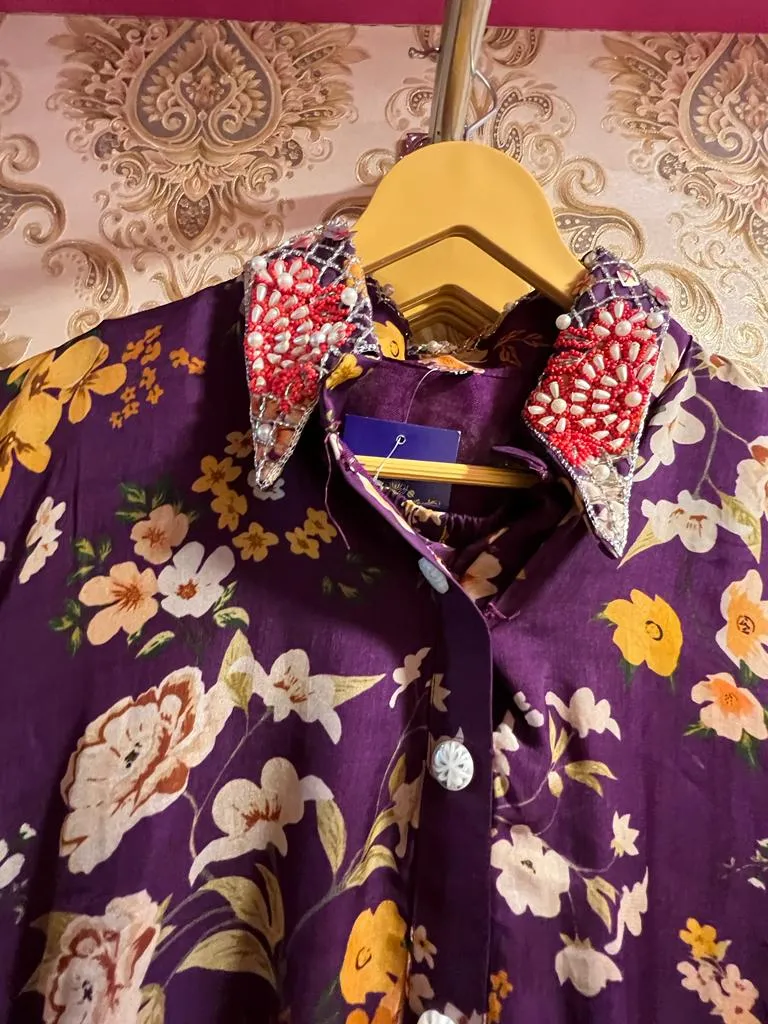 Vahida floral cord set