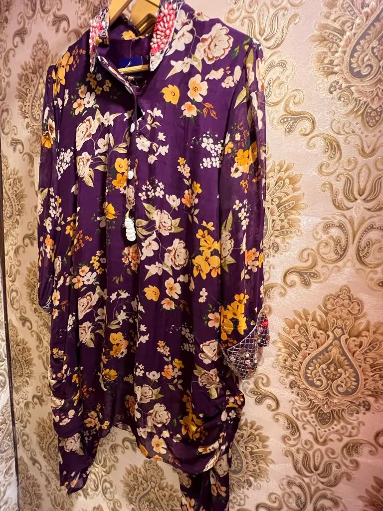 Vahida floral cord set