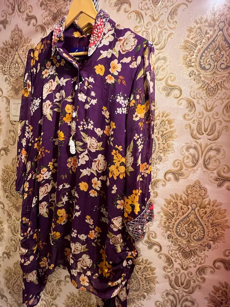Vahida floral cord set