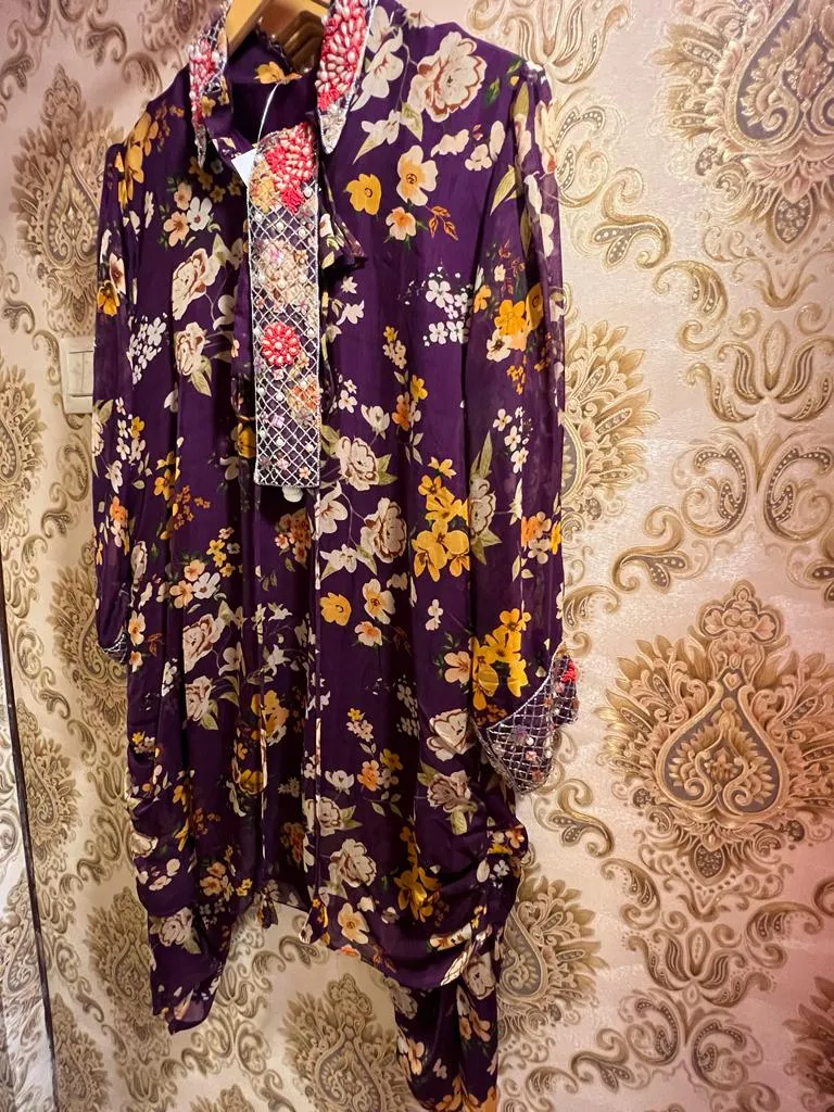 Vahida floral cord set