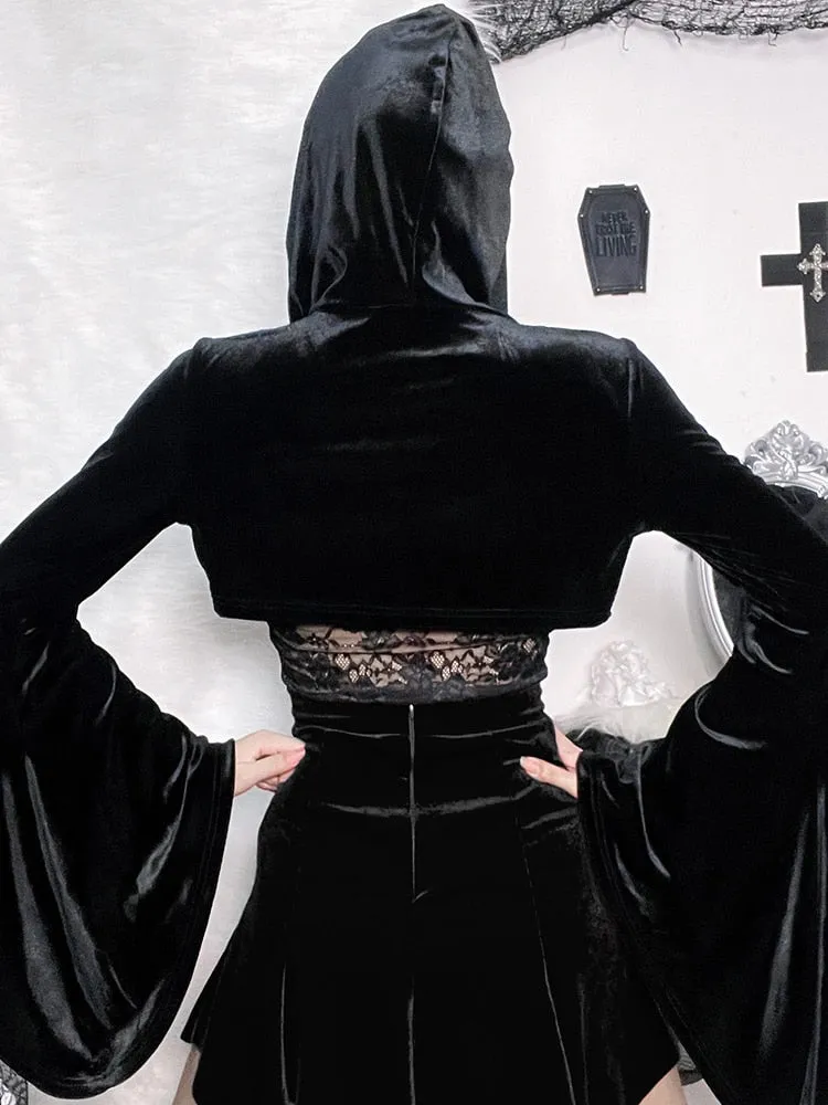 Velvet Hooded Overlay