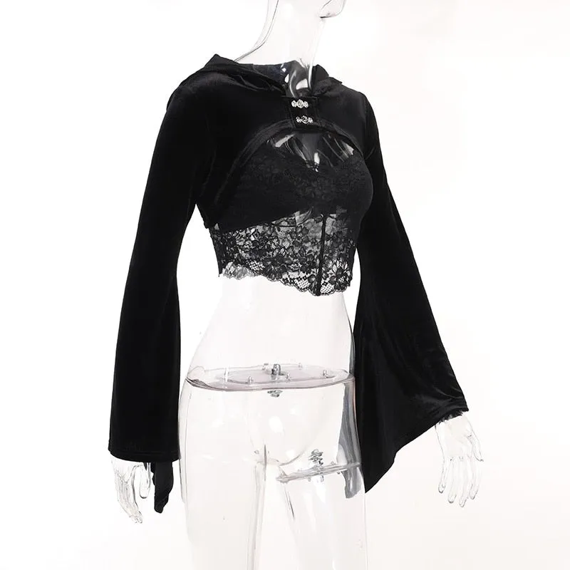 Velvet Hooded Overlay