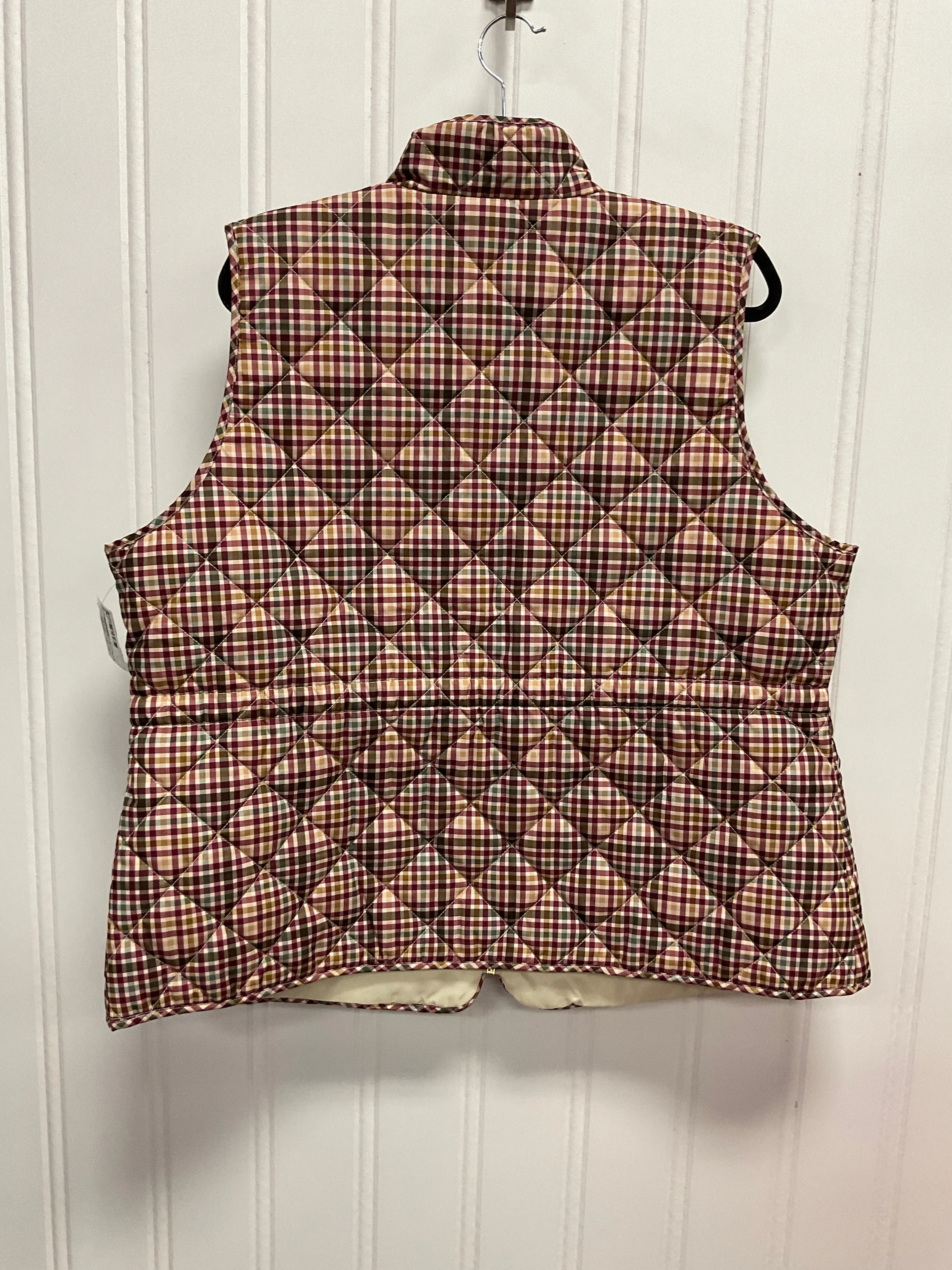 Vest Puffer & Quilted By St Johns Bay In Plaid Pattern, Size:1X