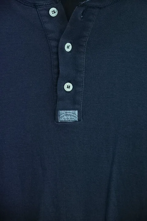 Vintage Levi's three button mens blue long sleeve tees L
