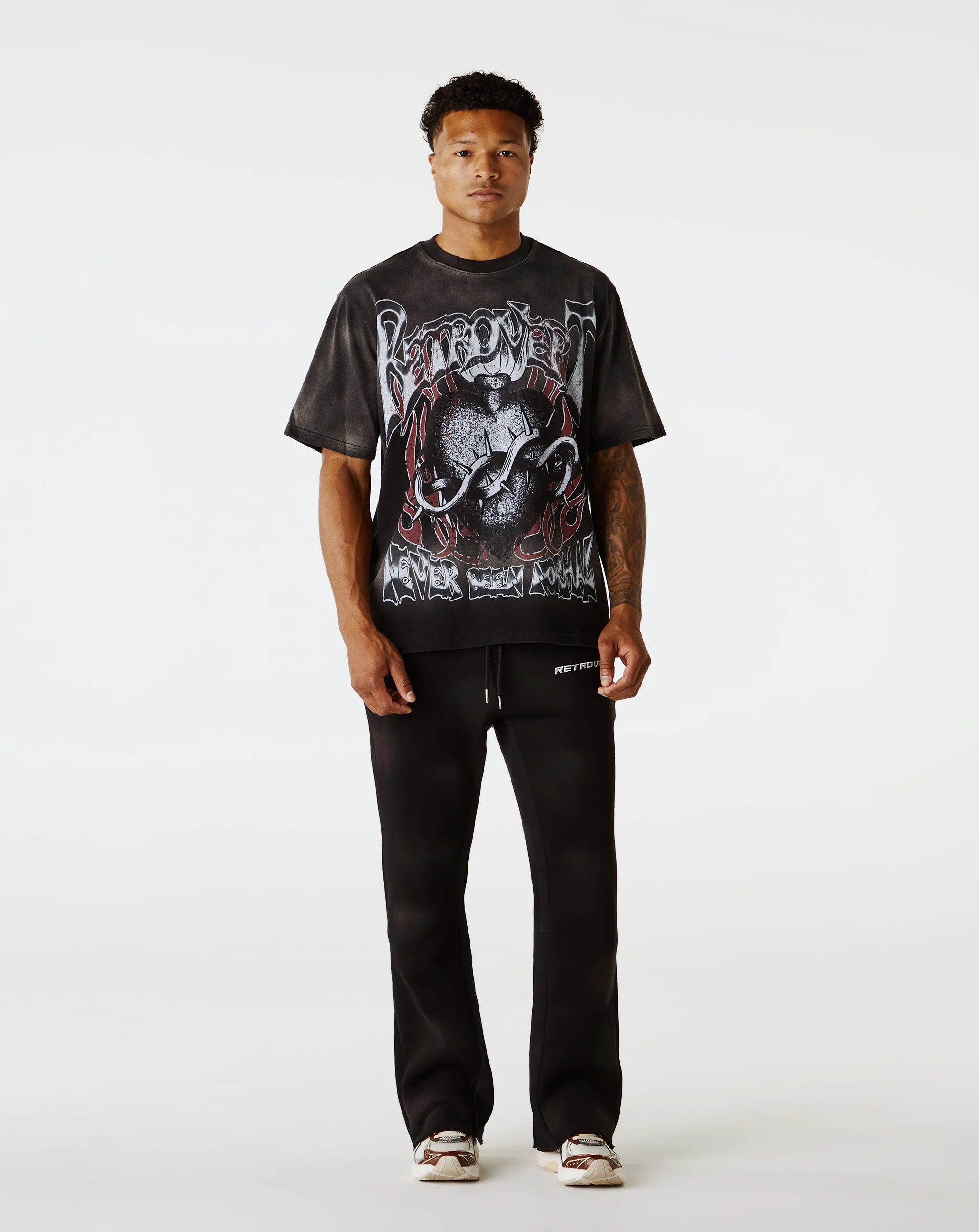 Washed Flare Pants