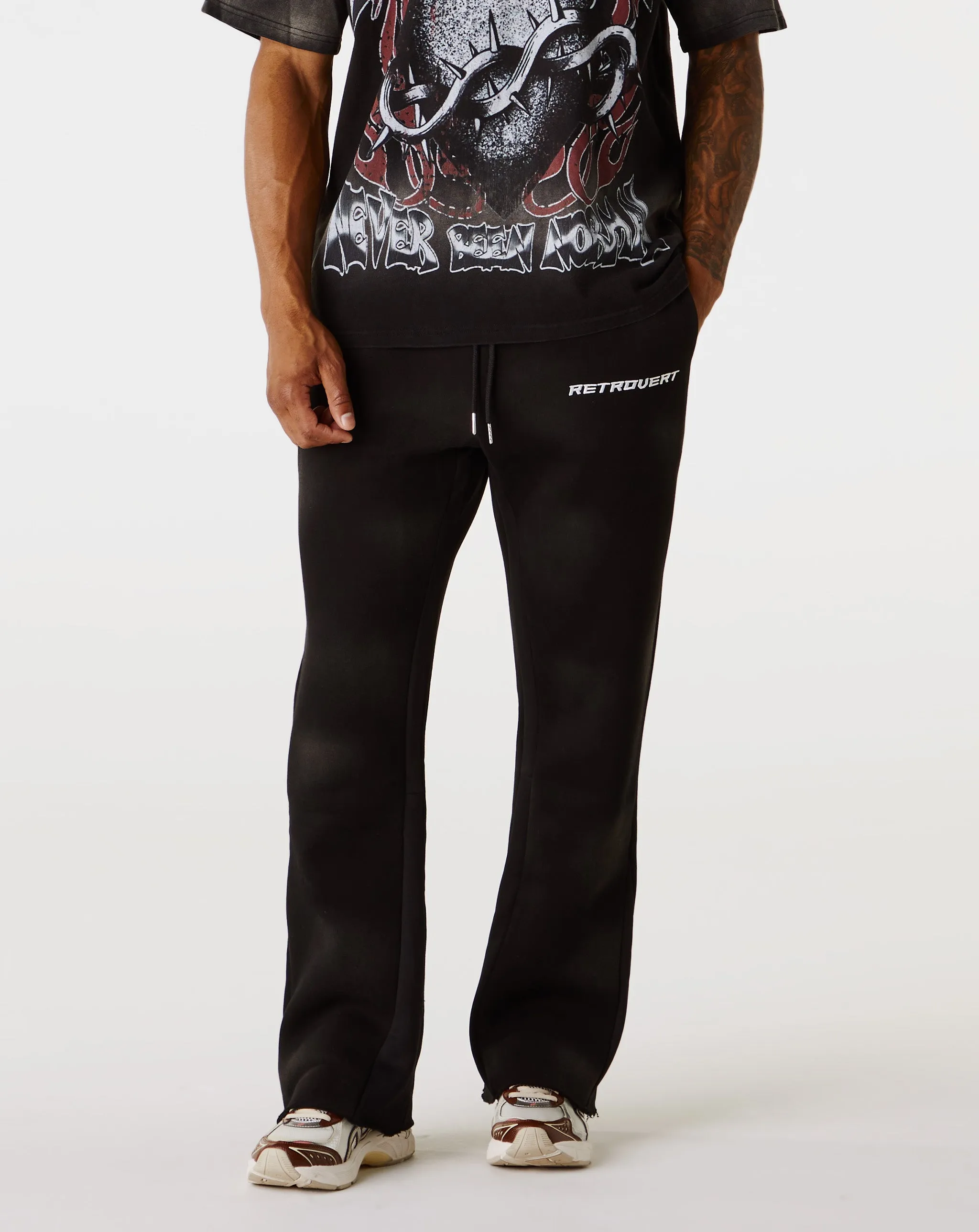 Washed Flare Pants