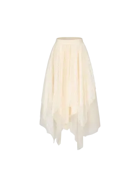 White Lace Gauze Skirt