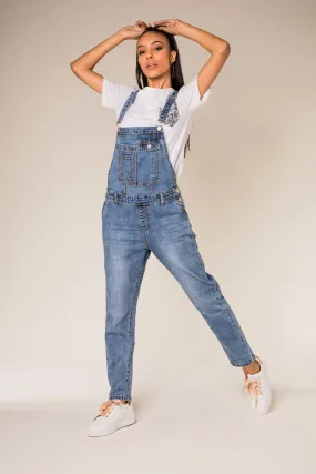 Wholesale Blue Dungaree Boyfriend Jeans - New Pack