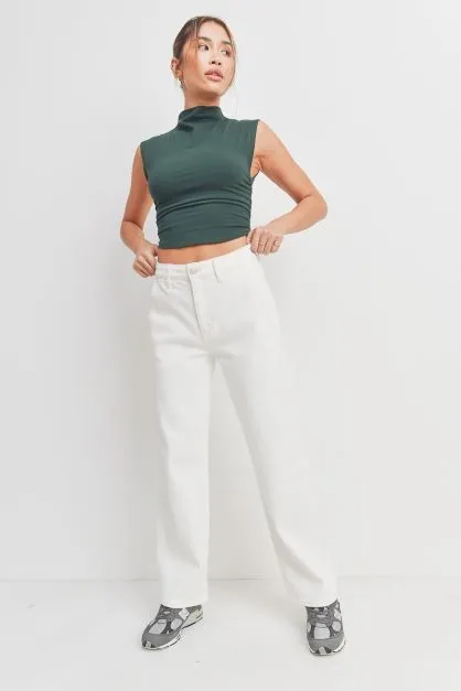 WOMENS HIGH WASTED CARGO JEAN