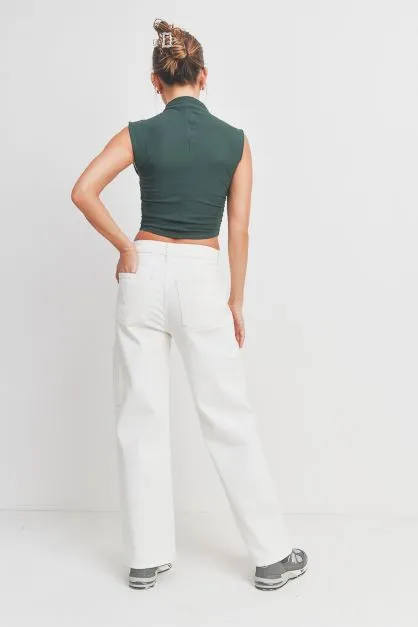 WOMENS HIGH WASTED CARGO JEAN