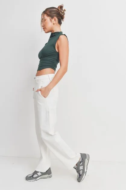 WOMENS HIGH WASTED CARGO JEAN