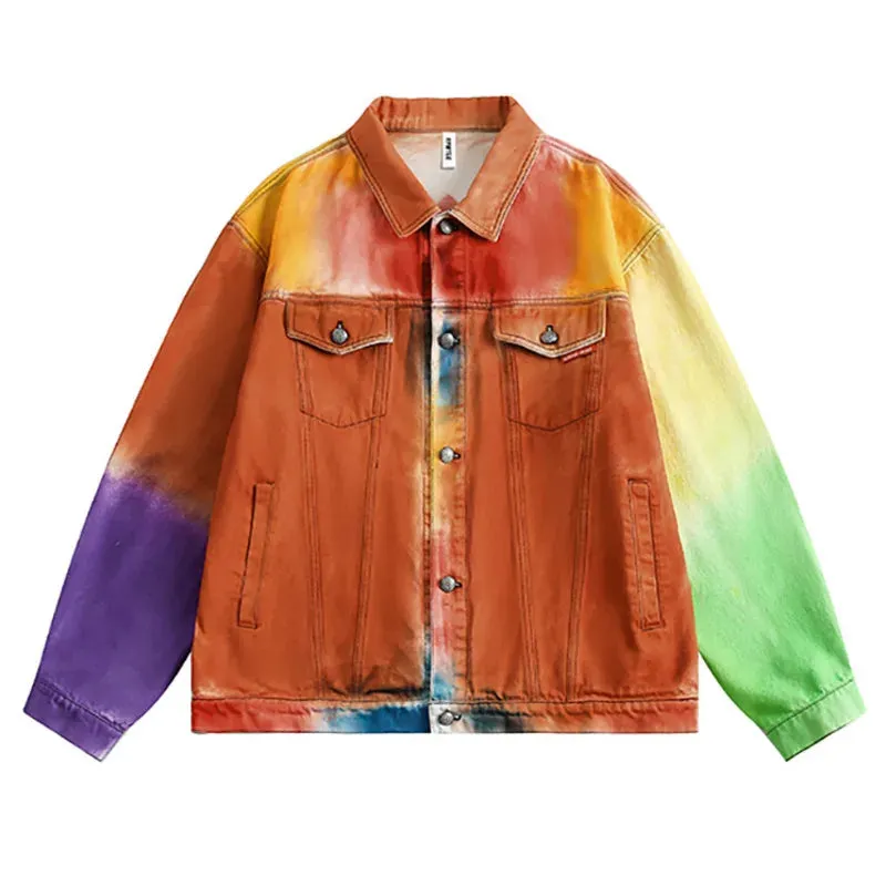 Women's Vibrant Multi-Colored Denim Jacket