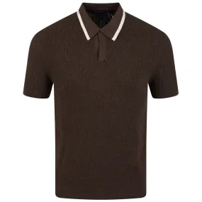 x TRENDYGOLF Cotton Blend SS Pullover Brown Multi - SS24