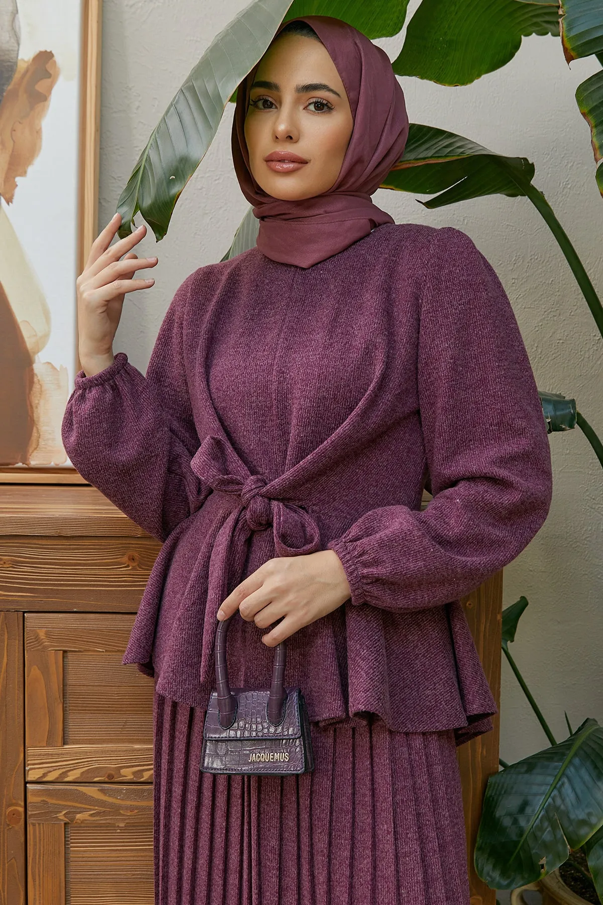 ZRF Women Skirted Knit Set - Mauve - Wheeling