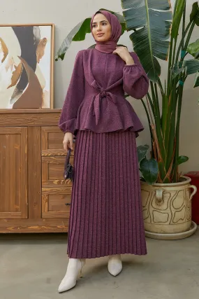 ZRF Women Skirted Knit Set - Mauve - Wheeling