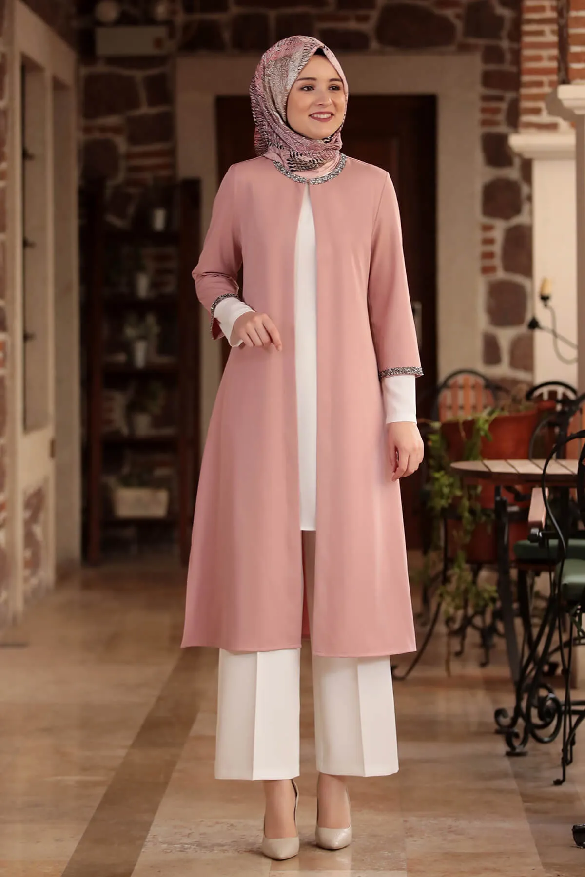 ZRF Women Stone Striped Three Piece Set - Powder - Frederick